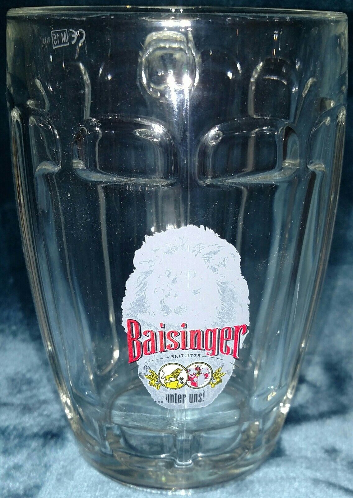 Baisinger Beer glass mug half litre Germany Since 1775