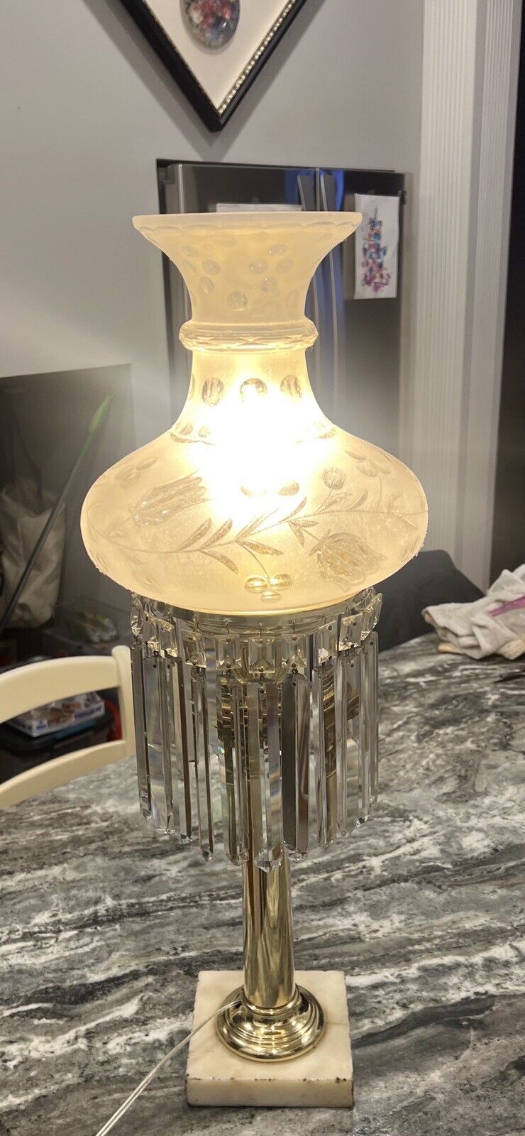 Beautiful Antique Astral Sinumbra Lamp