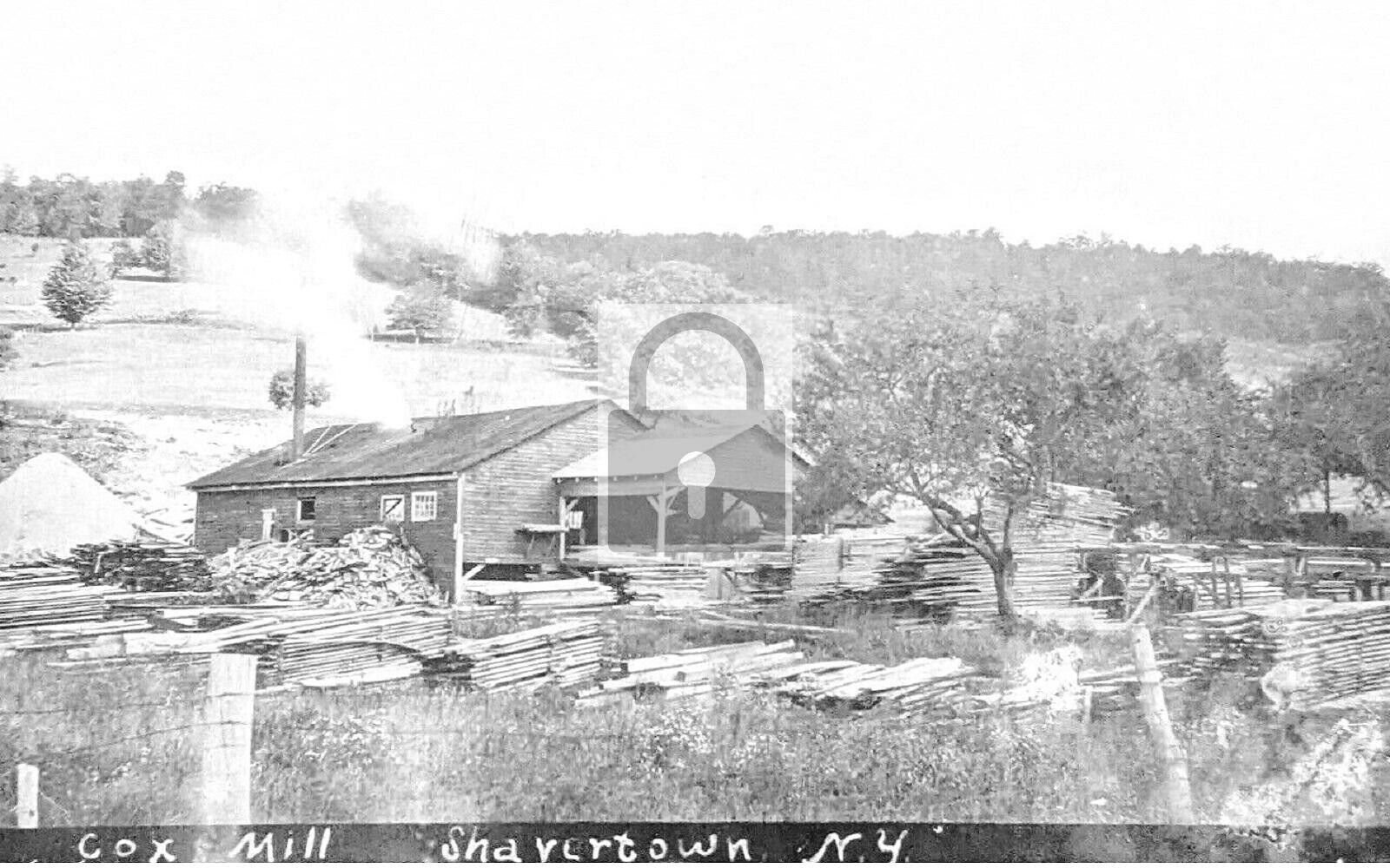 Cox Lumber Mill Shavertown New York NY Reprint Postcard
