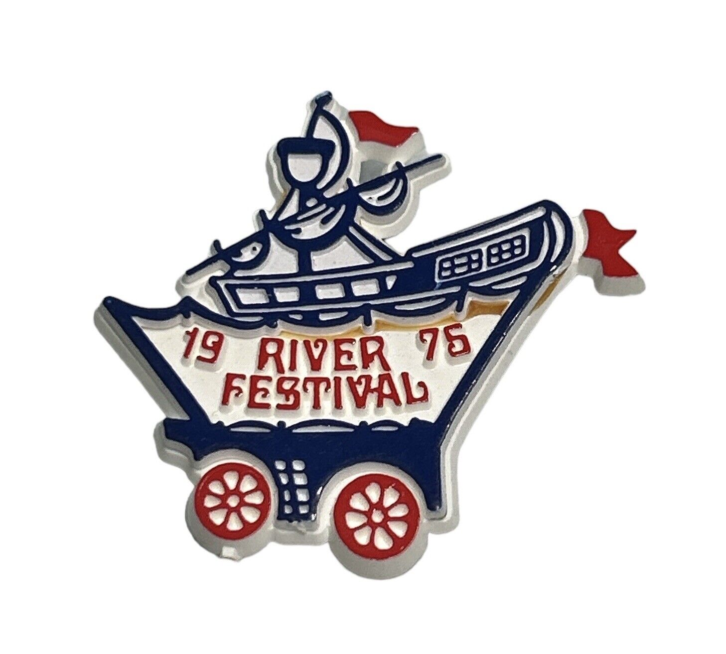 Rare 1975 Wichita River Festival Riverfest Button