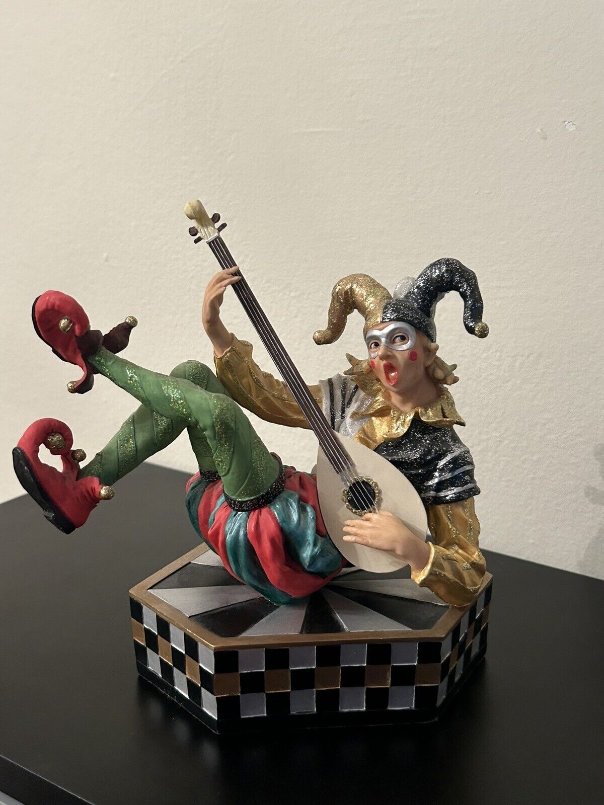 The Summit Collection Jester With Mandolin Figurine