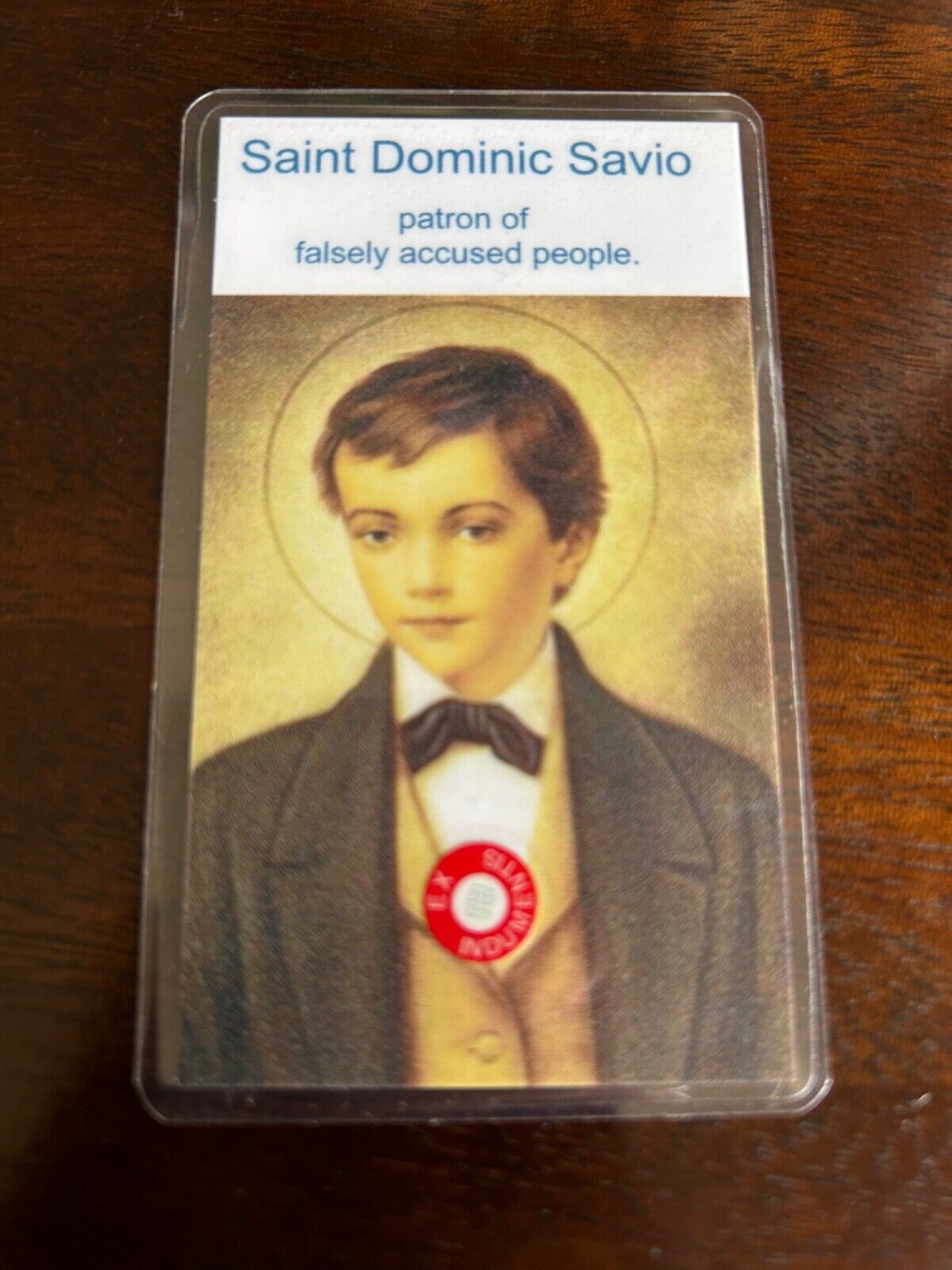 Saint  Dominic Savio   3rd Class Relic Card