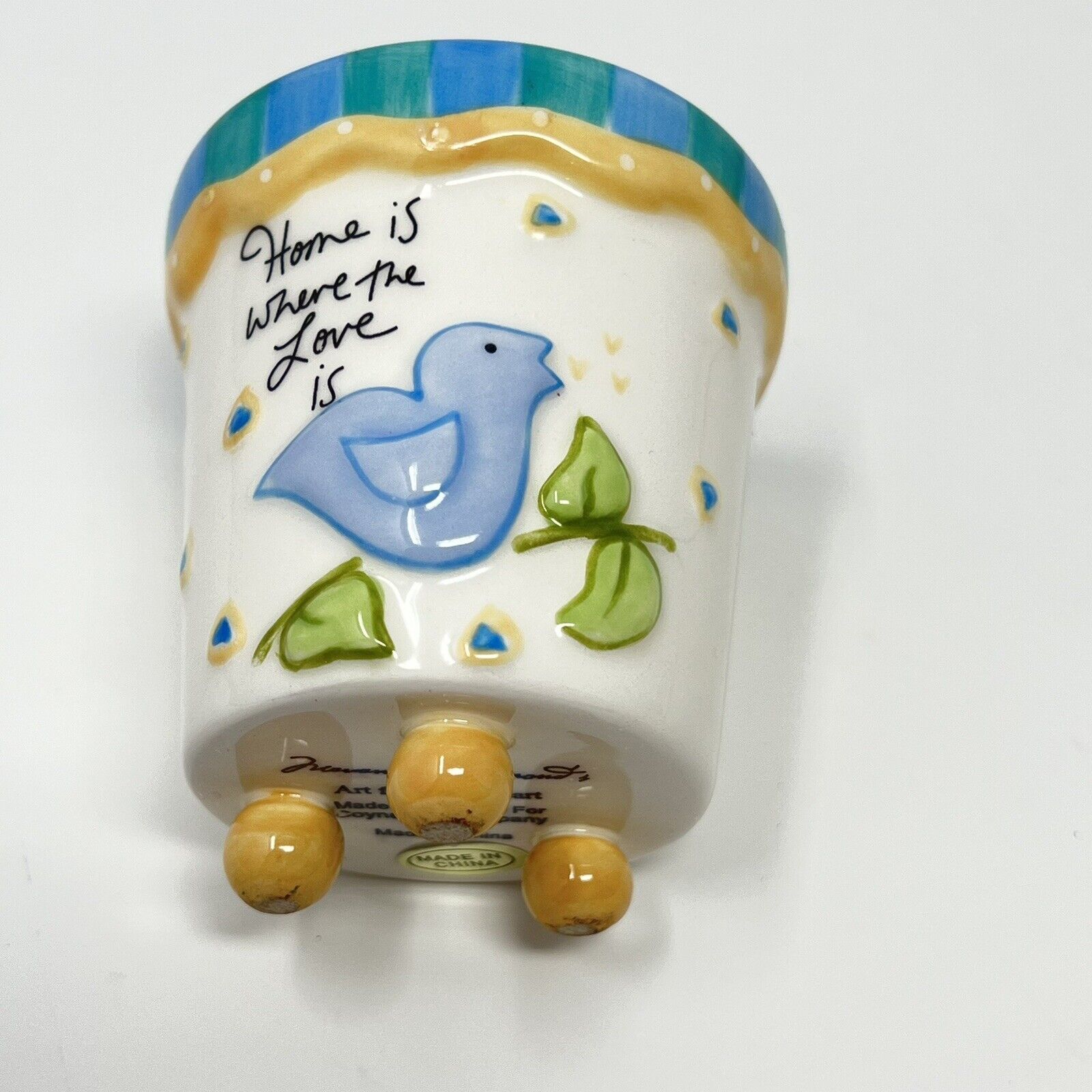 Coyne’s And Co 2004 Marianne Richmond Art For The Hearts Mini Planter Blue Bird