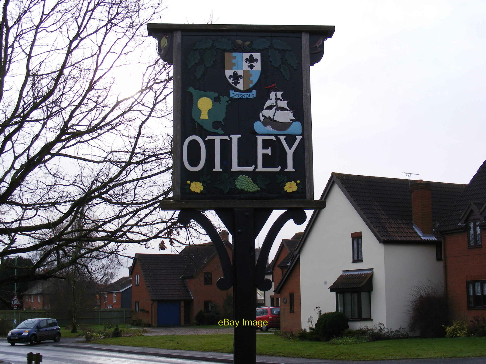 Photo 12x8 Otley Village Sign 3 c2009