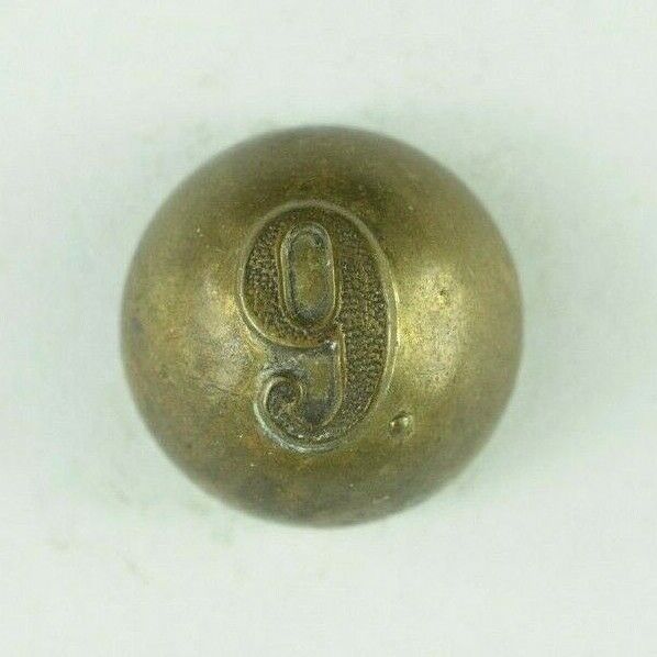 1850s-60s French Army 9th Regiment Uniform Button H3CT