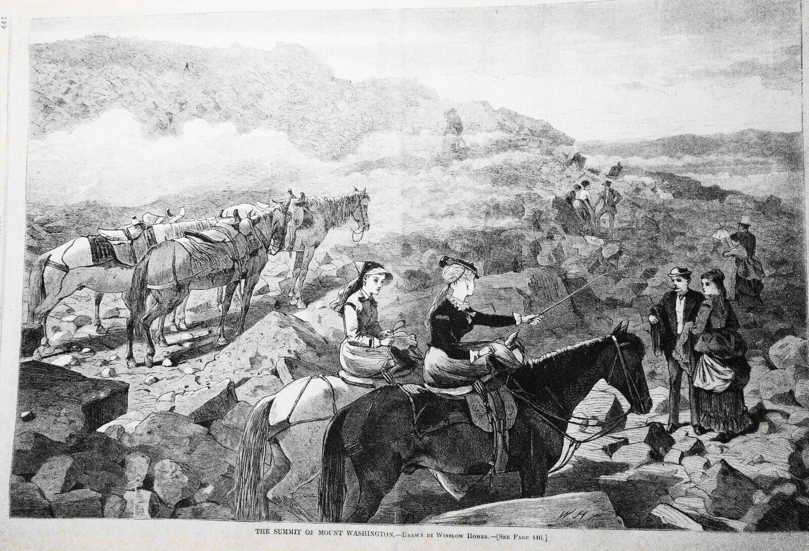The Summit of Mount Washington by Winslow Homer in Harper\'s Weekly July 10, 1869
