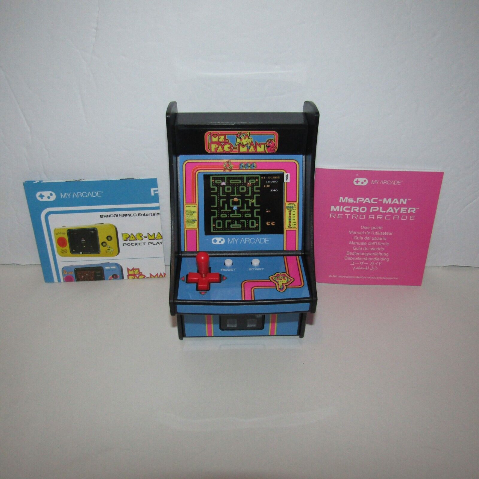 Ms. Pac-Man Micro Player My Arcade Retro Arcade Video Game with Manual