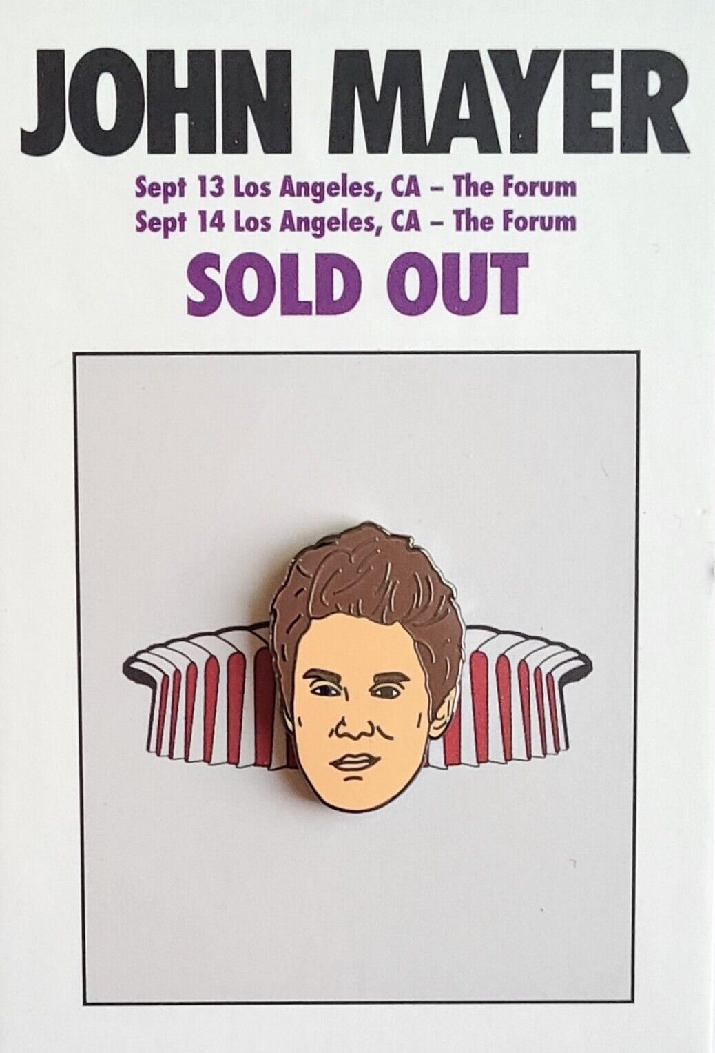 ⚡RARE⚡ PINTRILL x CHASE 2019 TOUR JOHN MAYER PIN *BRAND NEW* LIMITED EDITION 🎵