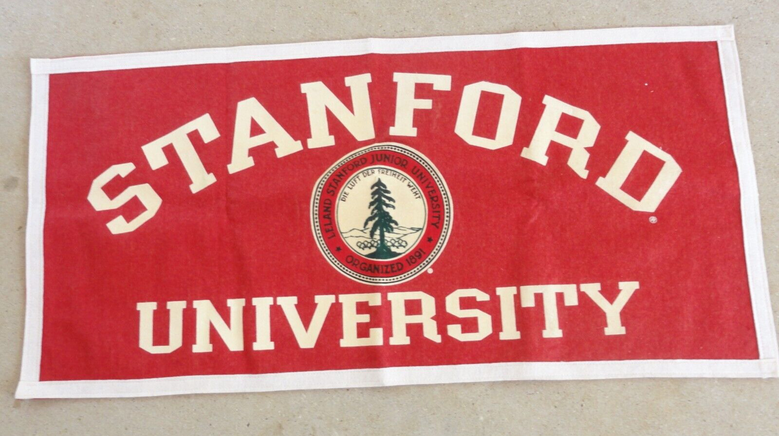 STANFORD UNIVERSITY Felt Wall Hanging Sign Pennant 36\
