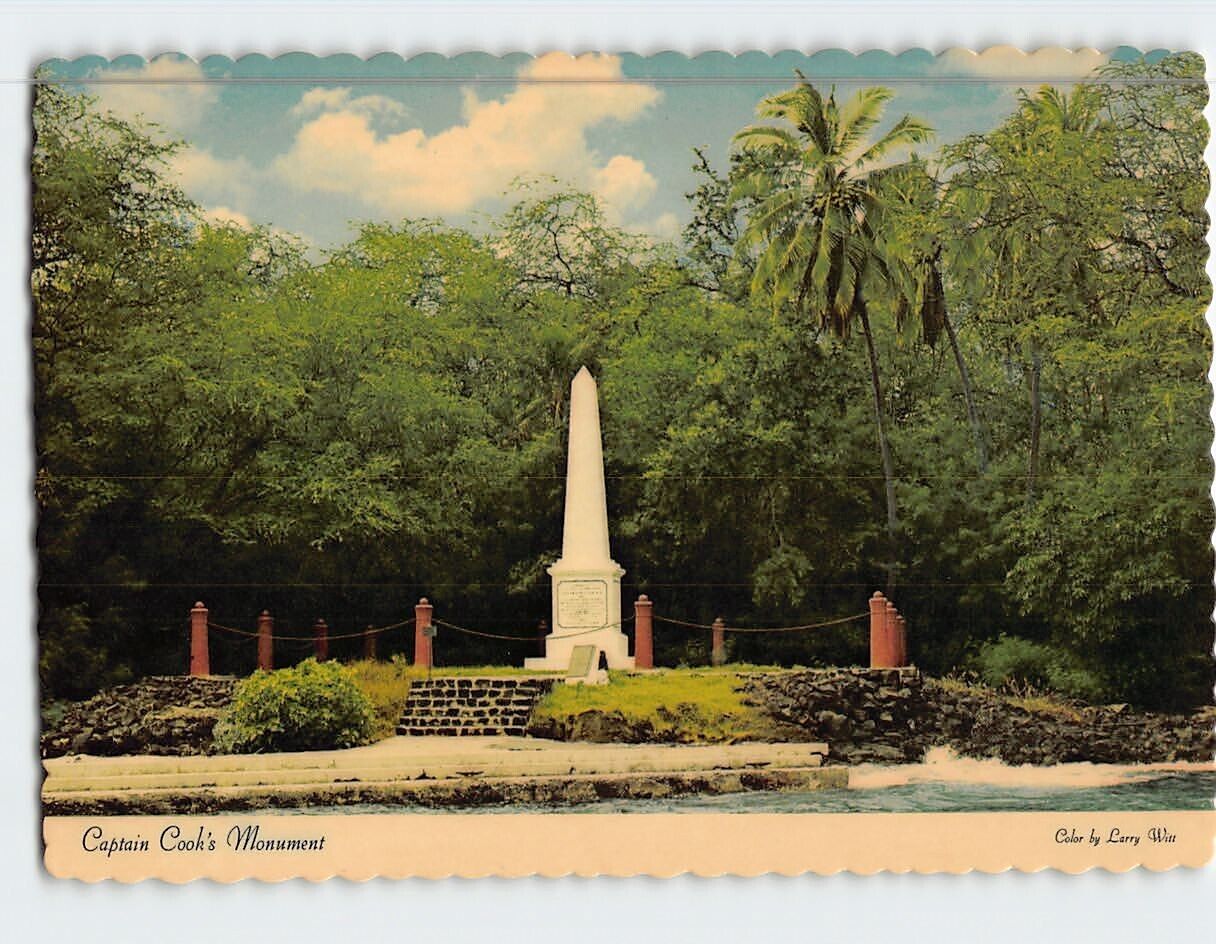 Postcard Captain Cooks Monument Captain Cook Hawaii USA