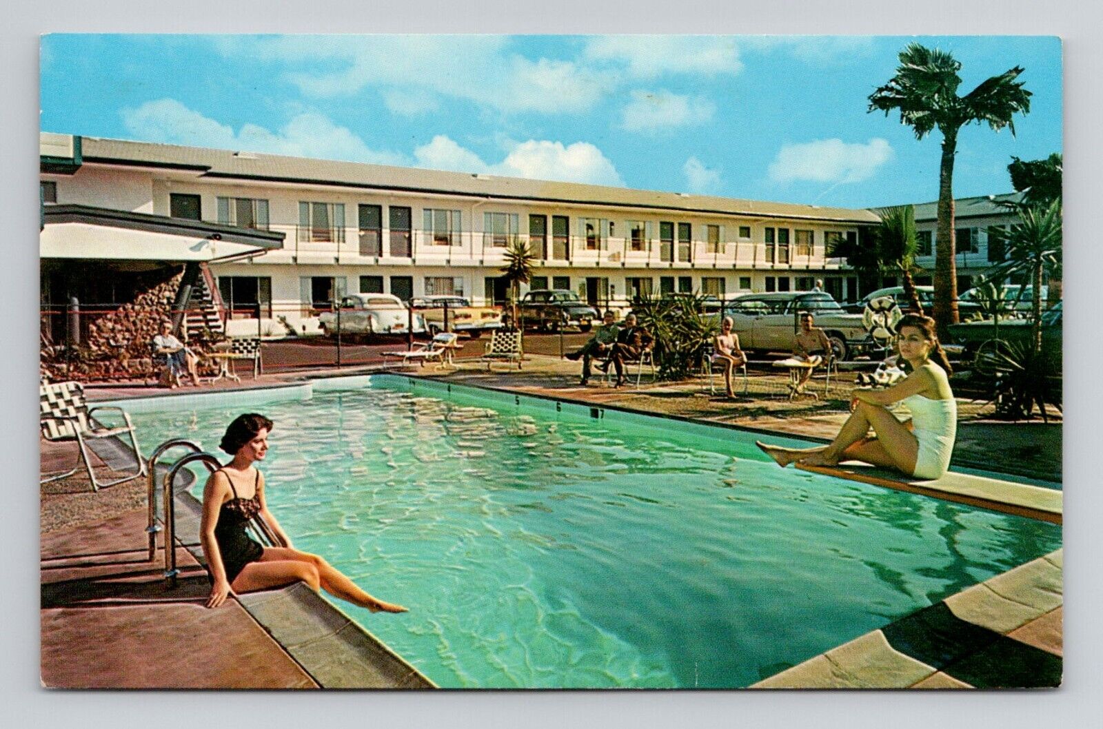 Postcard Coronet Motel Hollywood California CA, Vintage Chrome N4