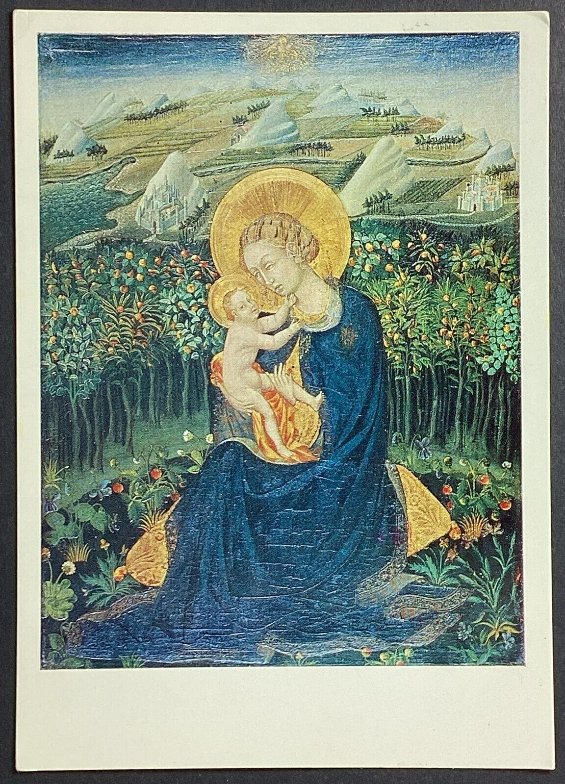 Virgin of Humility by Giovanni di Paolo VTG Art Postcard Posted 1979