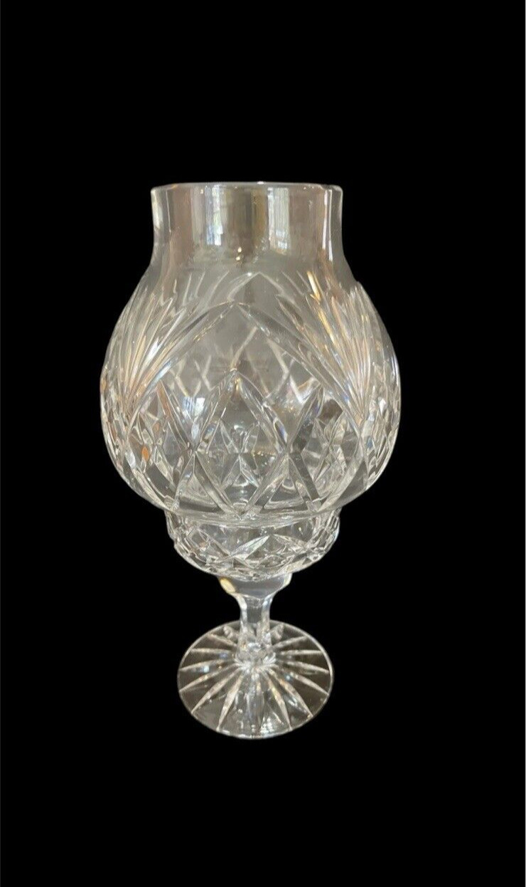 Clear Glass Hurricane Fairy Lamp Large Vintage 2 Piece Candle Holder Votive