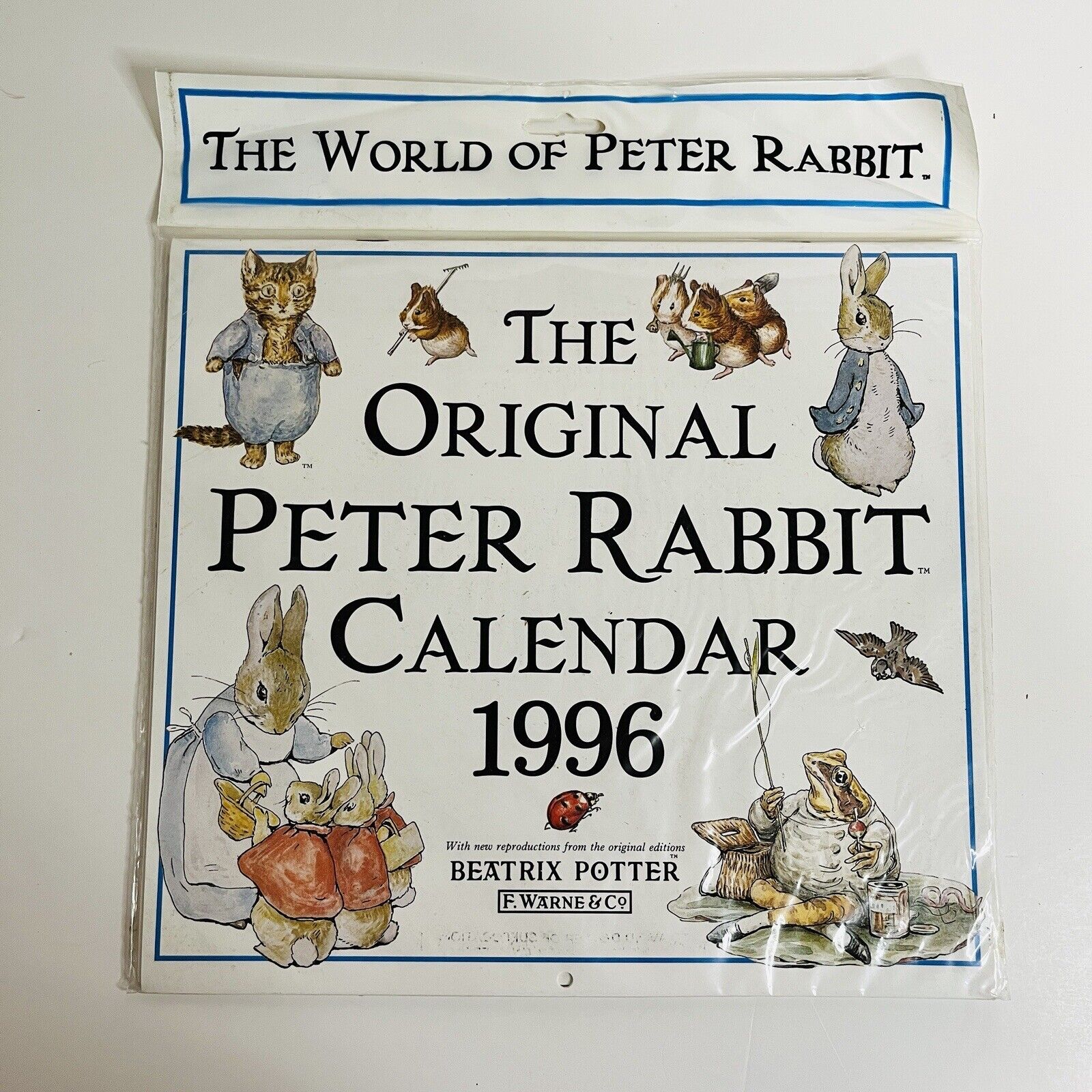 The Original Peter Rabbit Calendar 1996 Vintage Beatrix Potter Classics Sealed