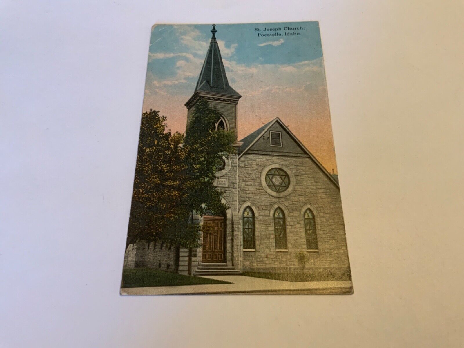 Pocatello, Idaho ~ St. Joseph Church - 1917 Antique Postcard