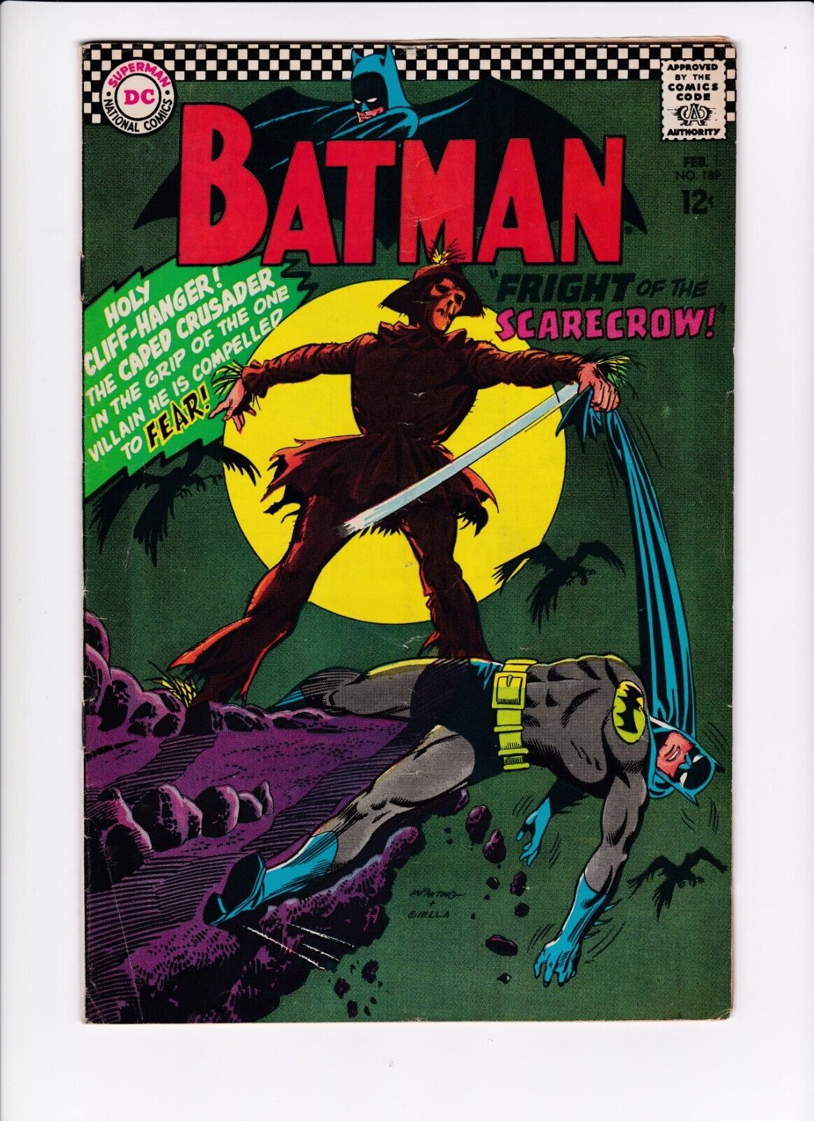 DC Batman #189 1967 3.0 Good/Very Good 1st Silver Age Scarecrow SHIPS FREE