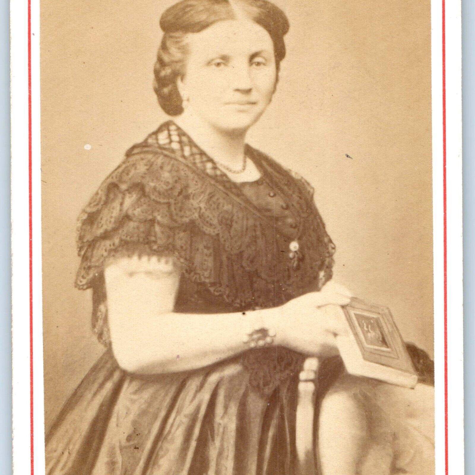 c1880s Paris, France Woman Lady w/ Book CdV Photo Card Pierson Rue Taitbout H11