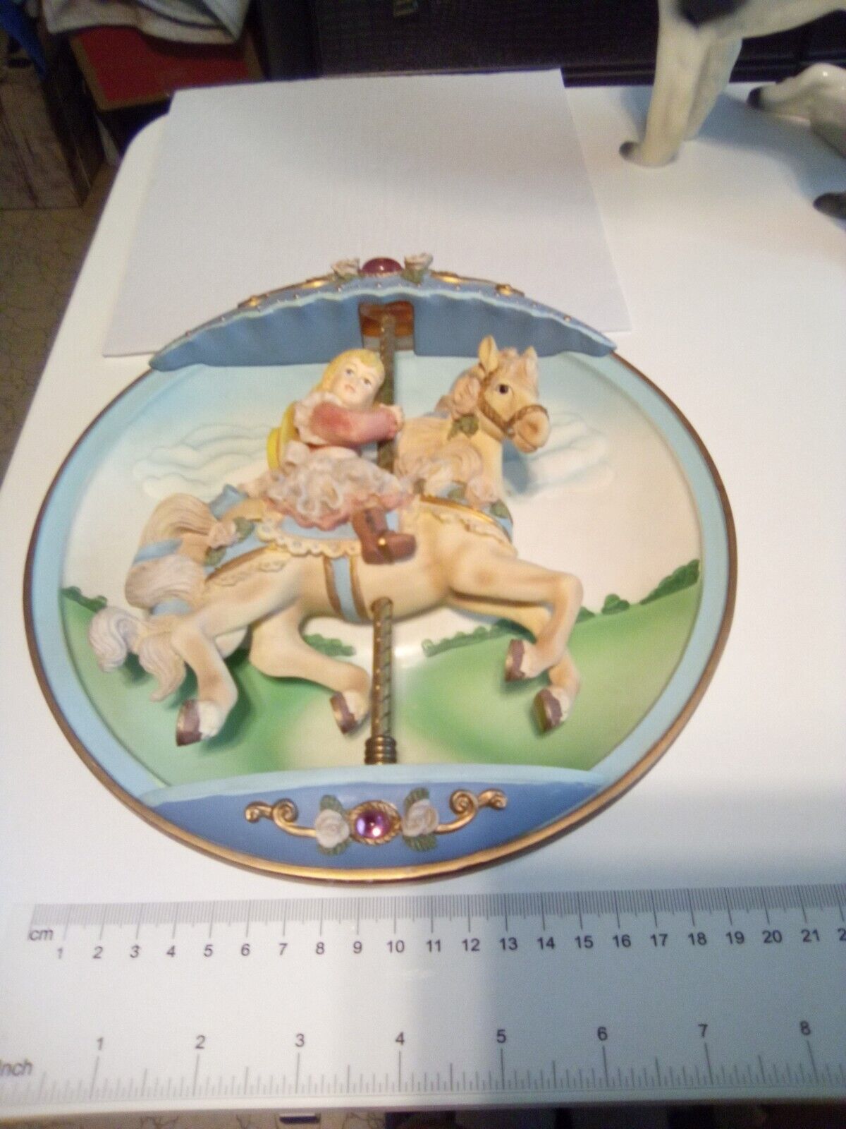 1994 The Bradford Exchange Carousel Daydreams Musical Plate \