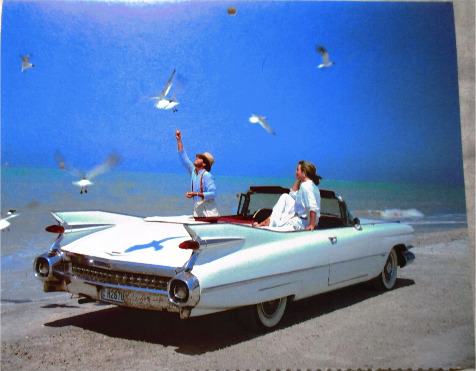1959 Cadillac Convertible car print (white, no top)