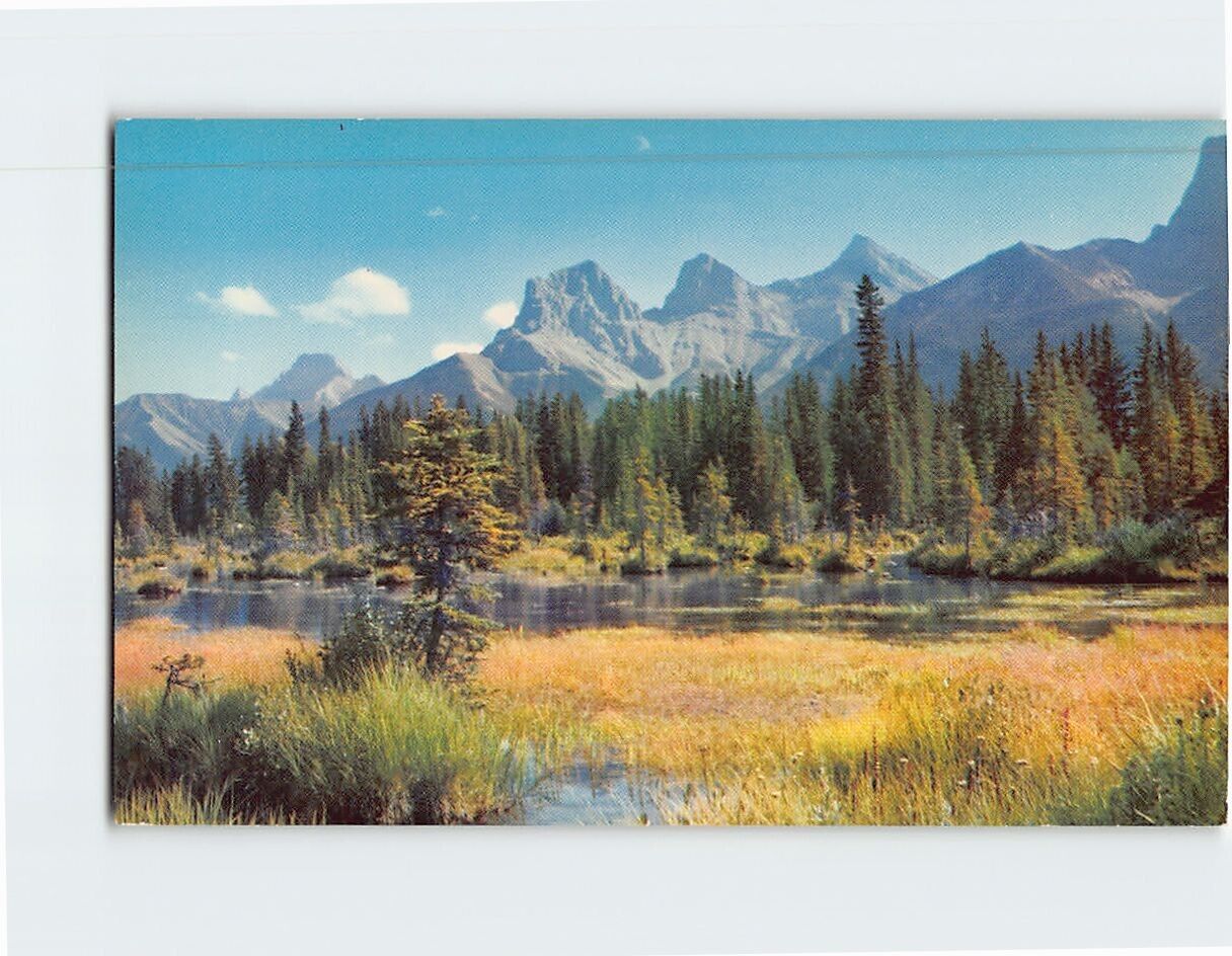 Postcard Three Sisters Alberta Canada