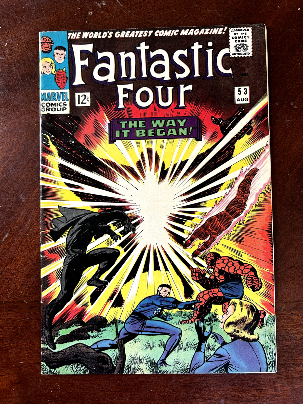 Fantastic Four 53 FN-/VG+ 2nd Appearance of Black Panther 1966 Lee/Kirby Marvel