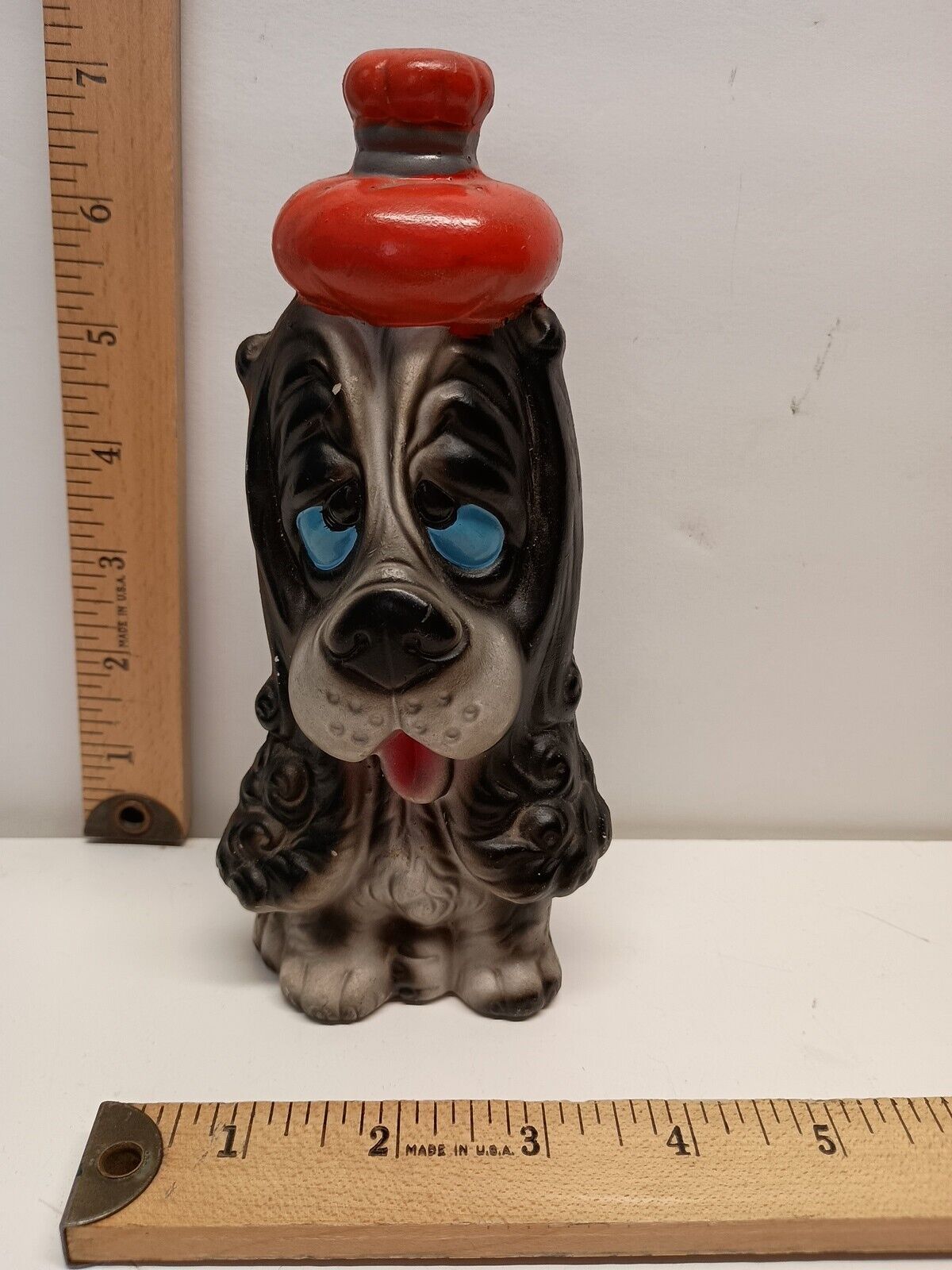 VINTAGE NORLEANS Doughy Eyed Dog Puppy Spaniel FIGURINE JAPAN Adorable