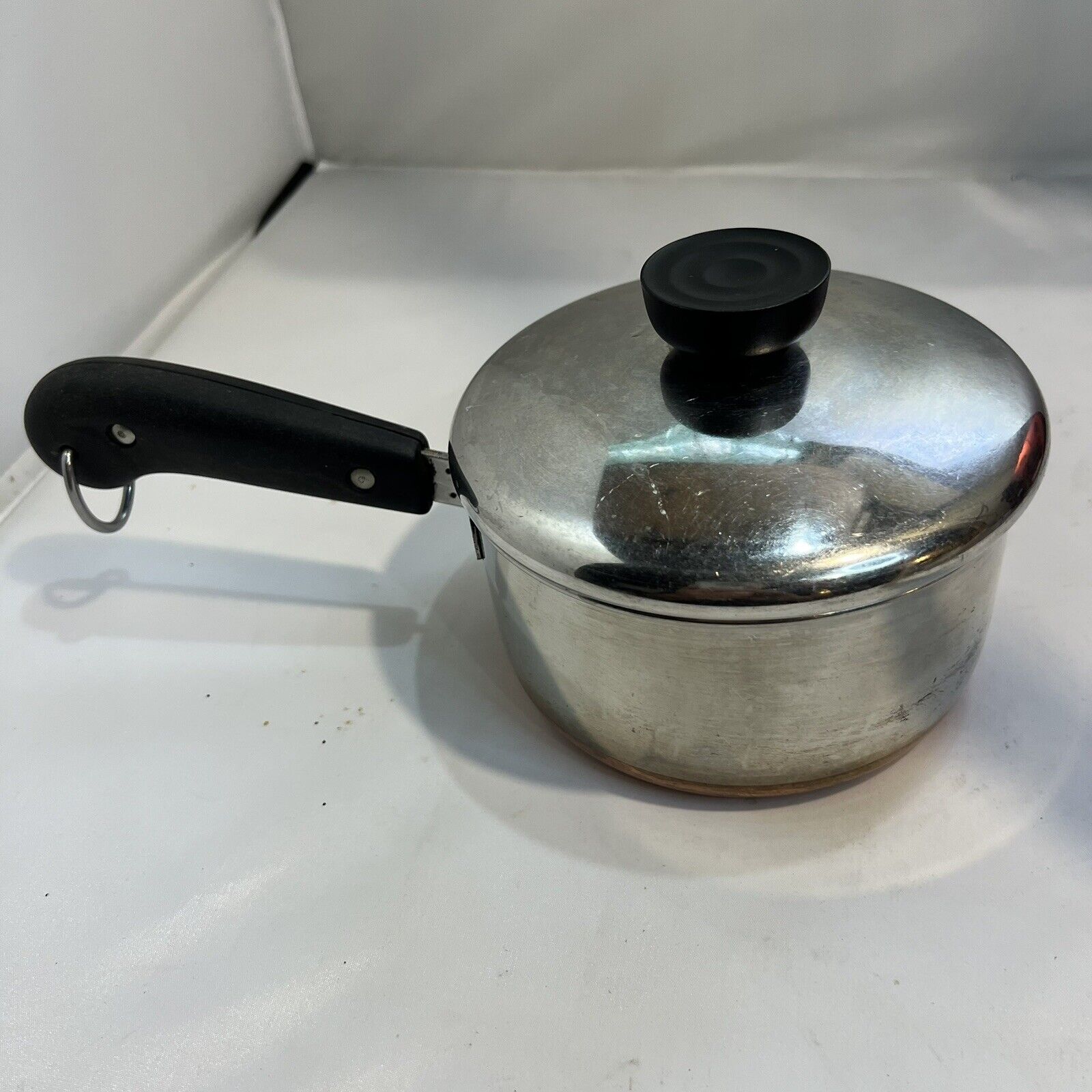 1801 REVERE WARE Copper Bottom 2 Qt. Saucepan With Lid Pre Owned