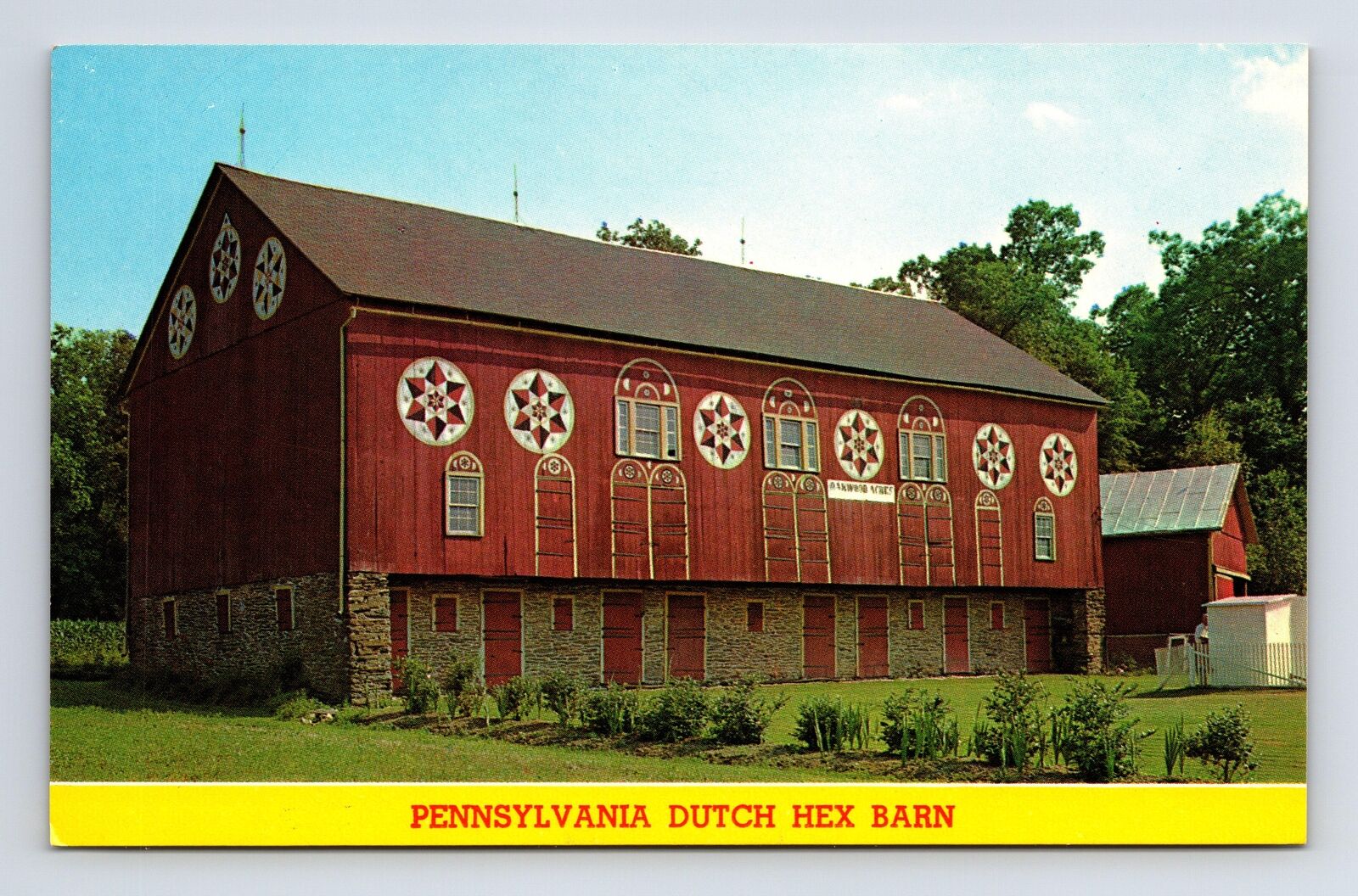 Lehigh County Dutch Hex Barn New Smithville Pennsylvania PA Chrome Postcard