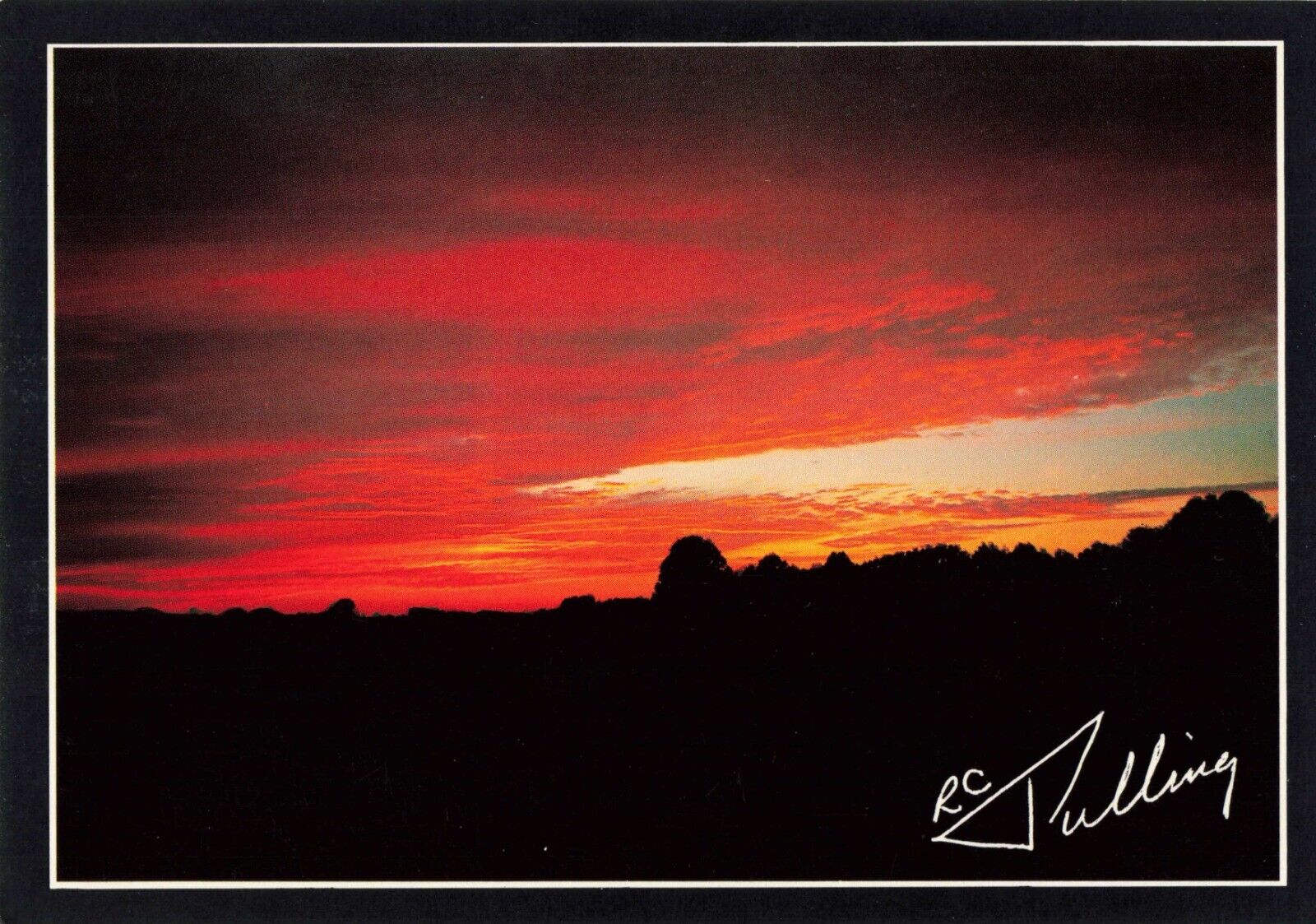 Dover Delaware, Beautiful Magnificent Sunset, RC Tulling, Vintage Postcard