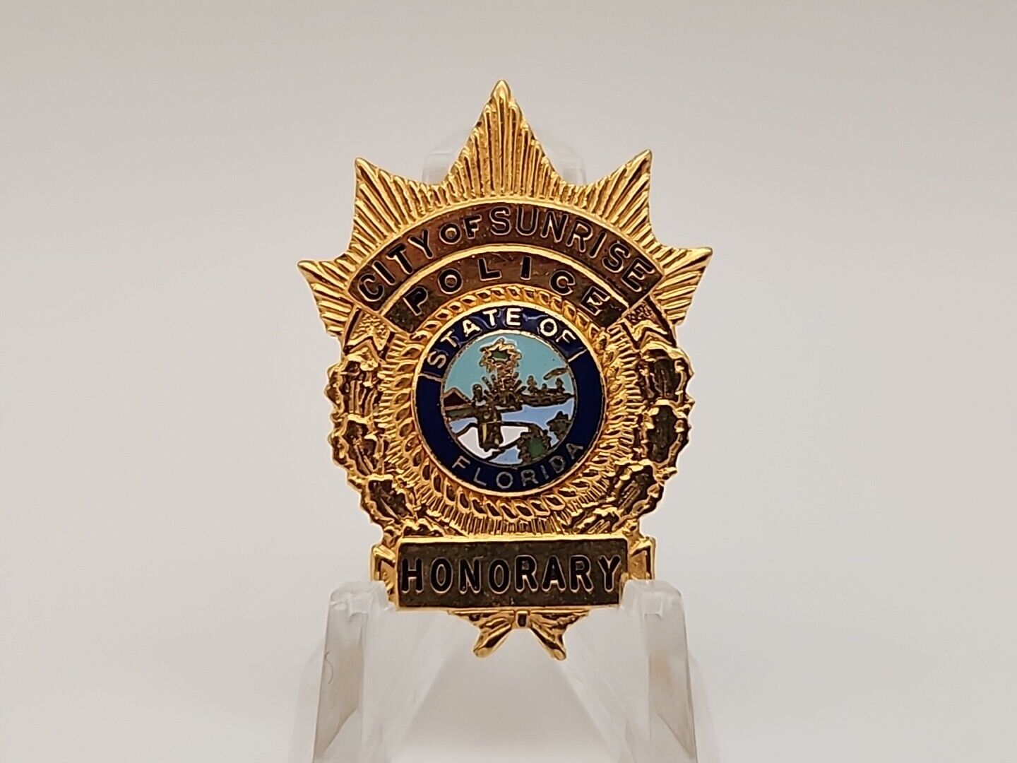 Vintage City Of Sunrise State Of Florida Police Honorary Pin
