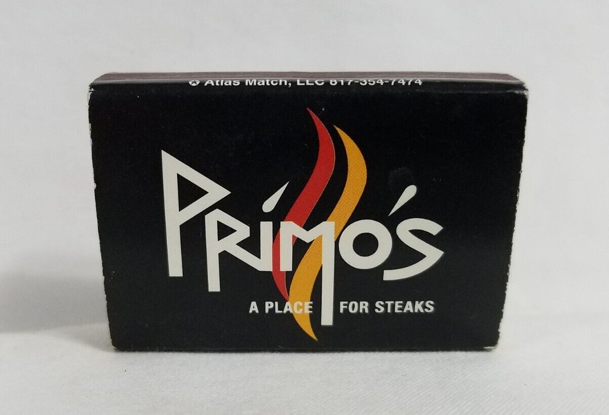Vintage Primo\'s Steak House Restaurant Matchbox Las Vegas Nevada Advertising