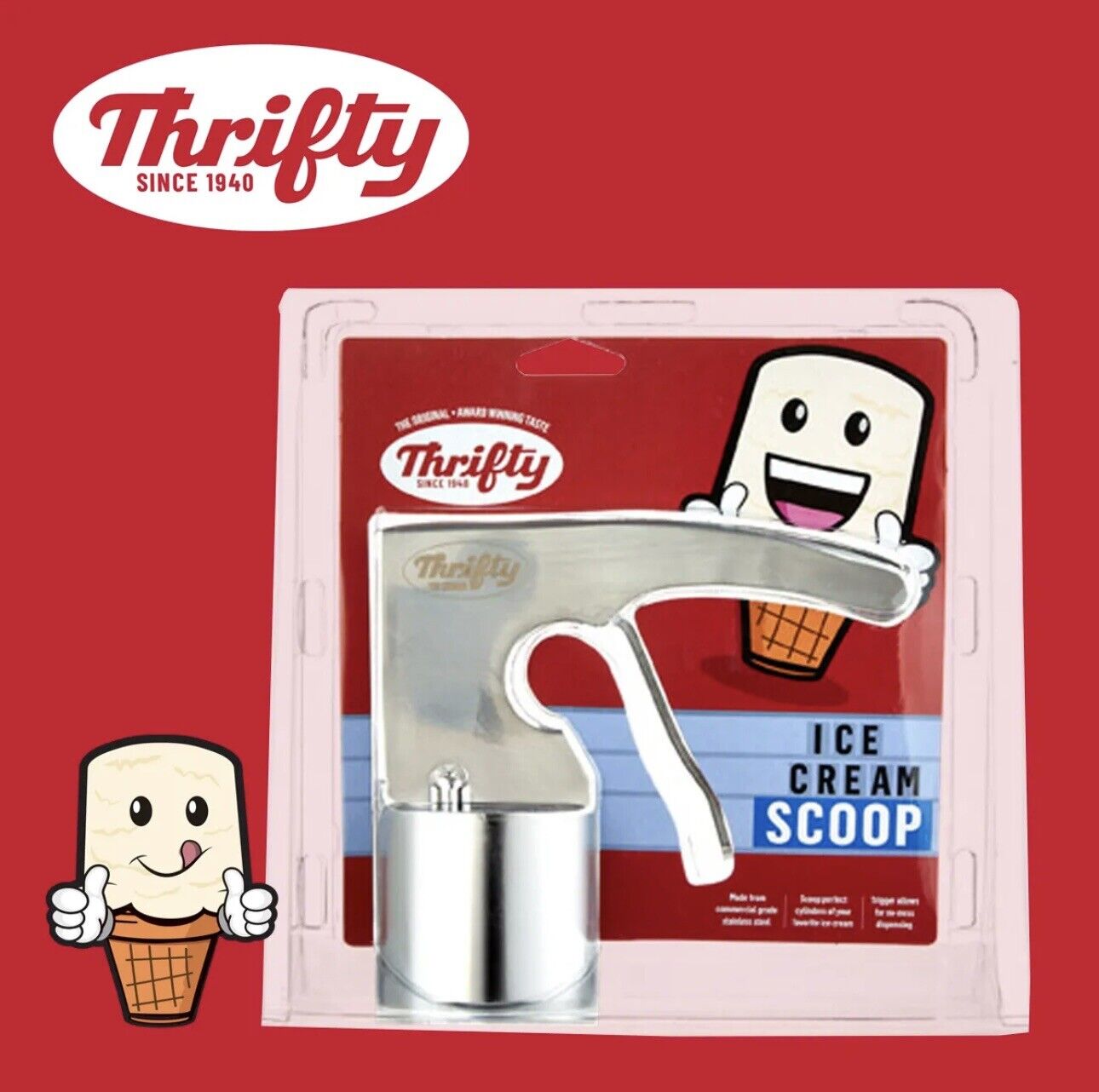 Thrifty ICE Cream Scoop Rite Aid NEW Stainless Steel