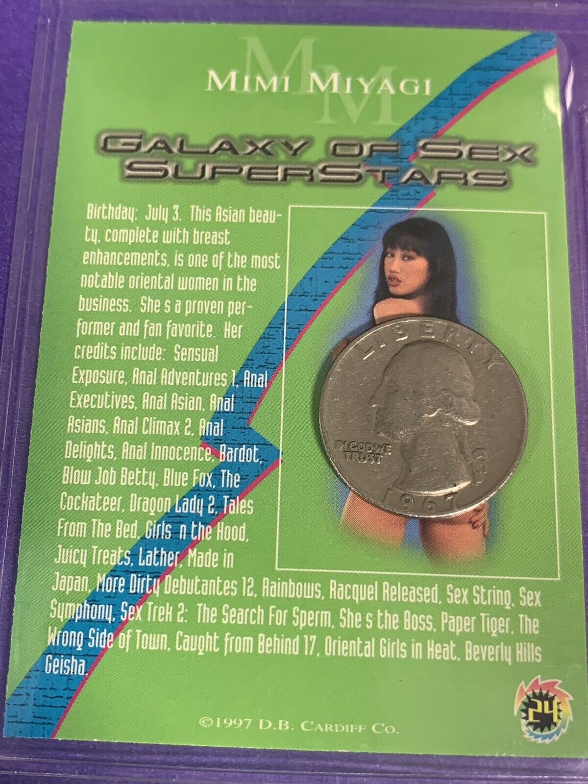 Hot Shots 1997 Galaxy Of Sex Superstars MIMI MIYAGI Card #24