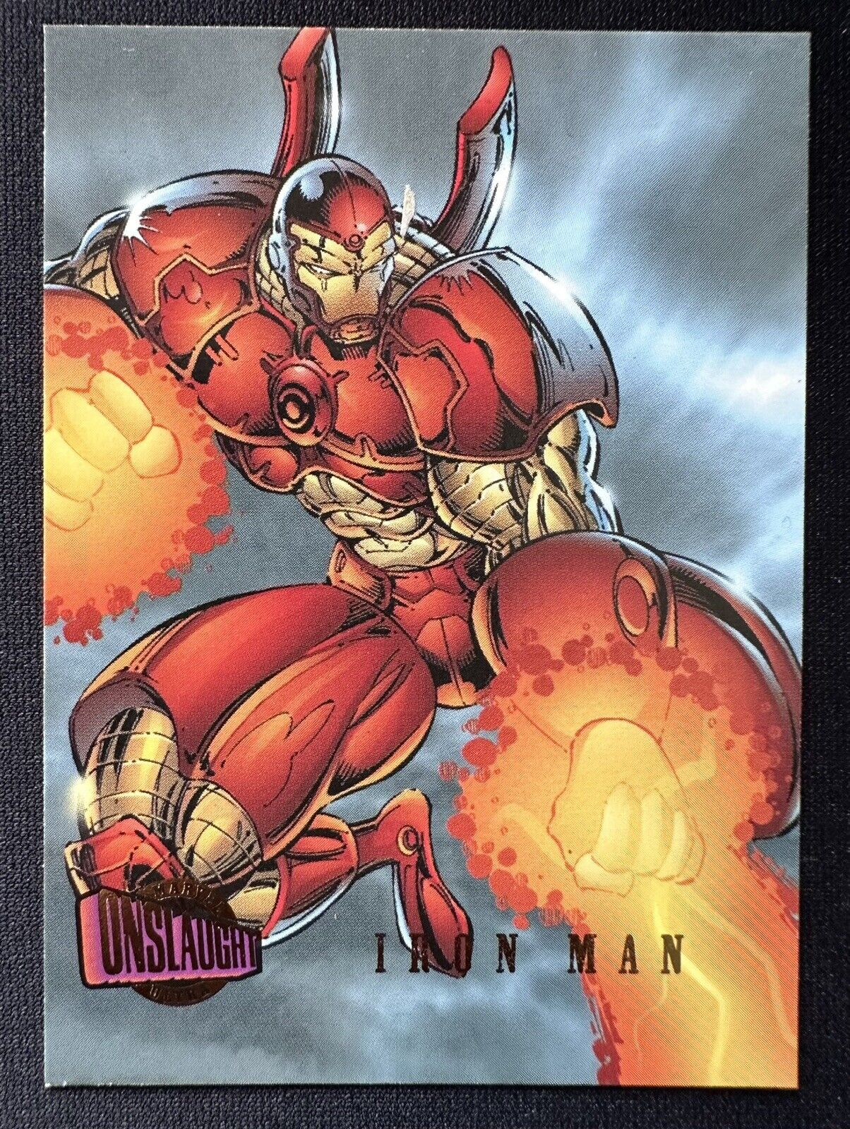 1996 Marvel Ultra: Onslaught - IRON MAN - Promo #2 Rob Liefeld Art
