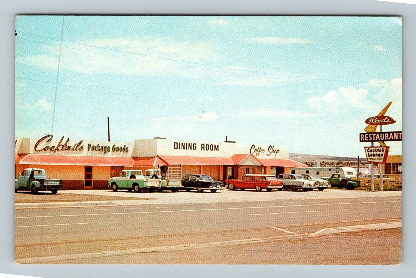 Springerville AZ-Arizona, Reed's Restaurant, Advertising, Vintage Postcard