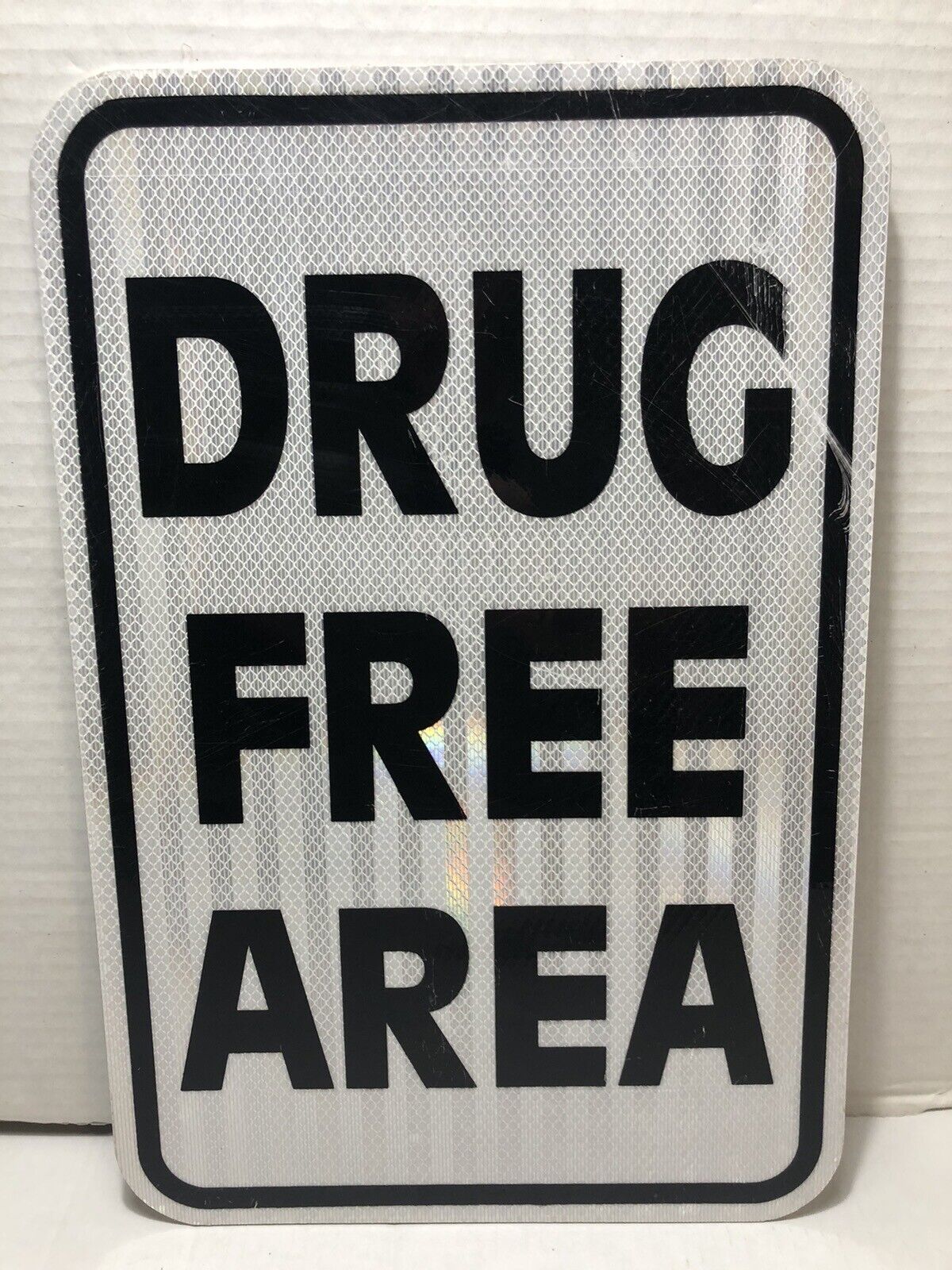 Drug Free Area - Metal Aluminum Sign 18”x12” Reflective Hi-Vis