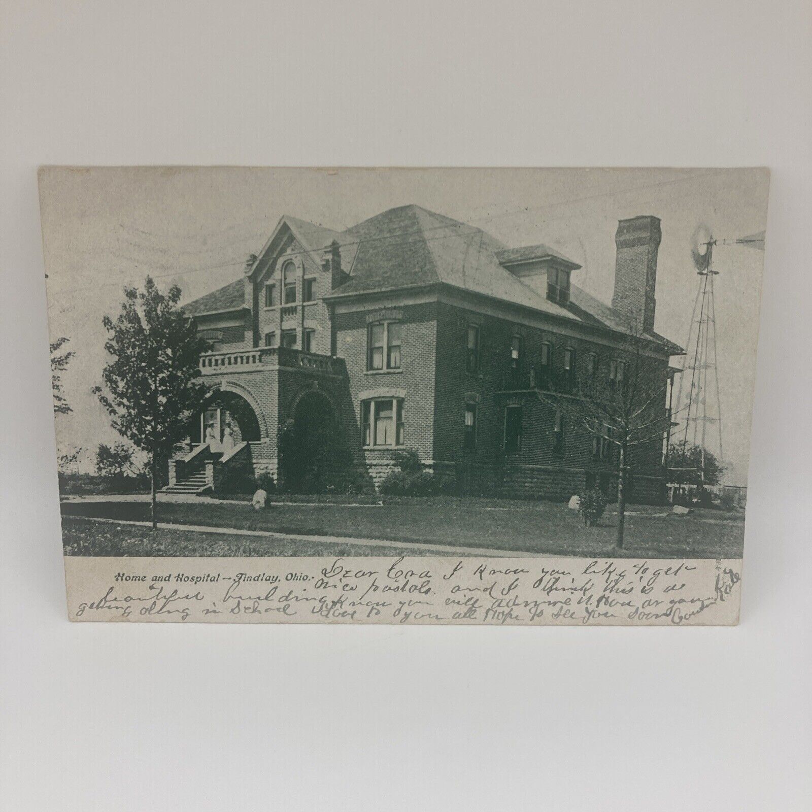 Vintage Postcard Home And Hospital- Findlay Ohio