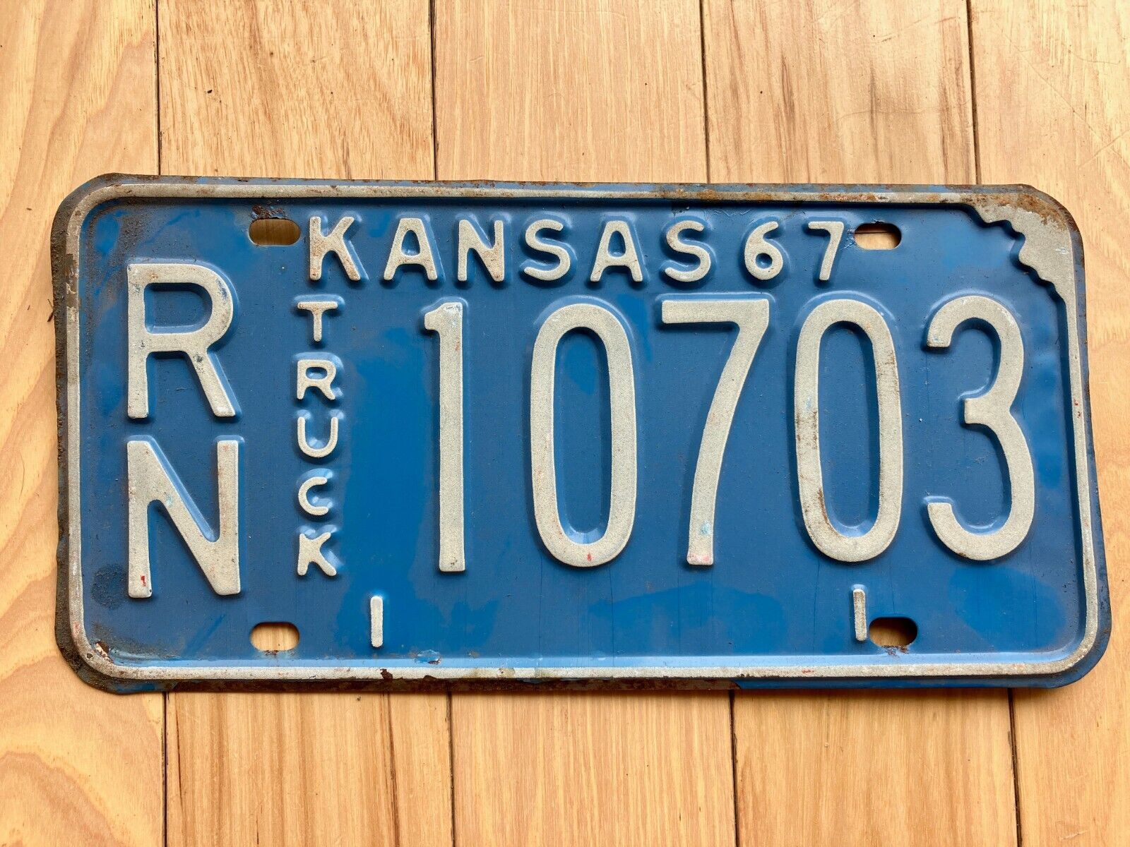 1967 Kansas Truck License Plate