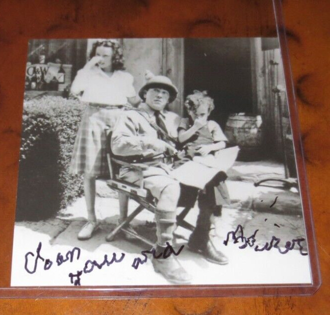 Joan Howard Maurer daughter of Moe of Three Stooges signed autographed photo 