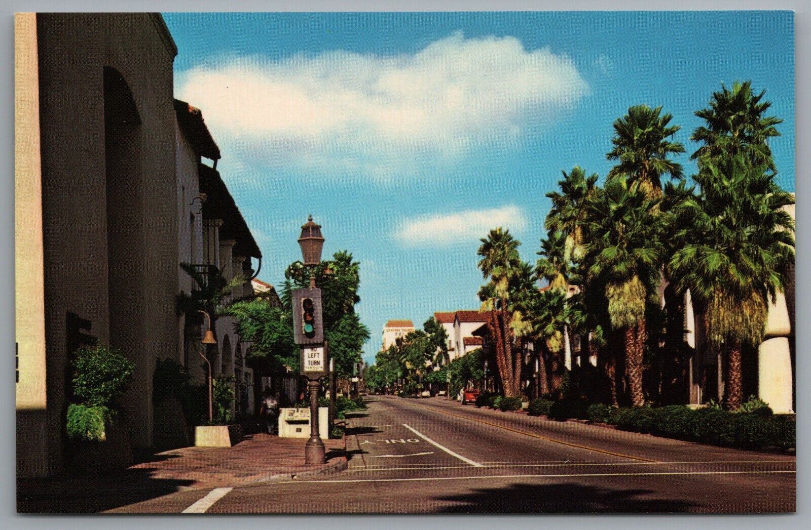 Santa Barbara CA State Street Downtown Mall c1970s Chrome Postcard