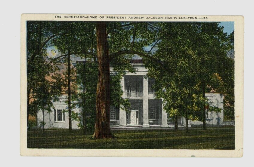 Vintage Postcard  TENN.  HOUSE PRESIDENT A. JACKSON  NASHVILLE  POSTED 1936