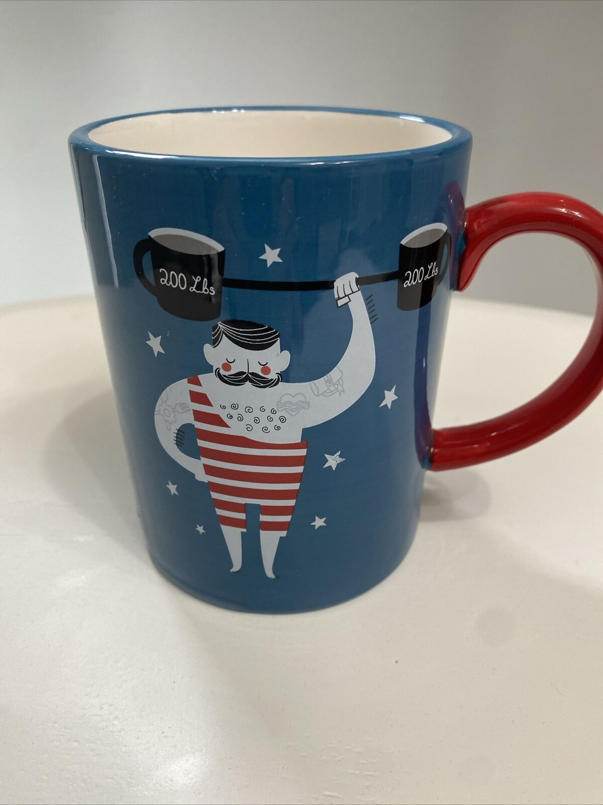 “Strong Coffee” Mug With Adorable Weightlifting Hunk - Think Father’s Day