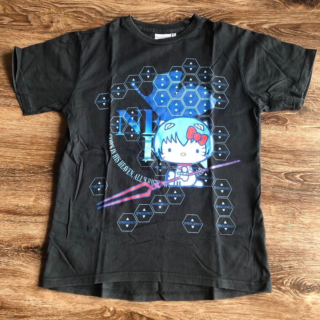 Neon Genesis Evangelion Rei  × Sanrio Hello Kitty T shirts Medium size