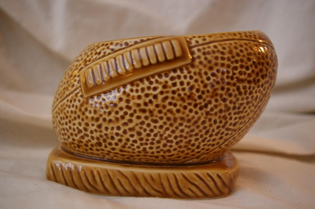 Vintage Ceramic Football Planter Relpo T897