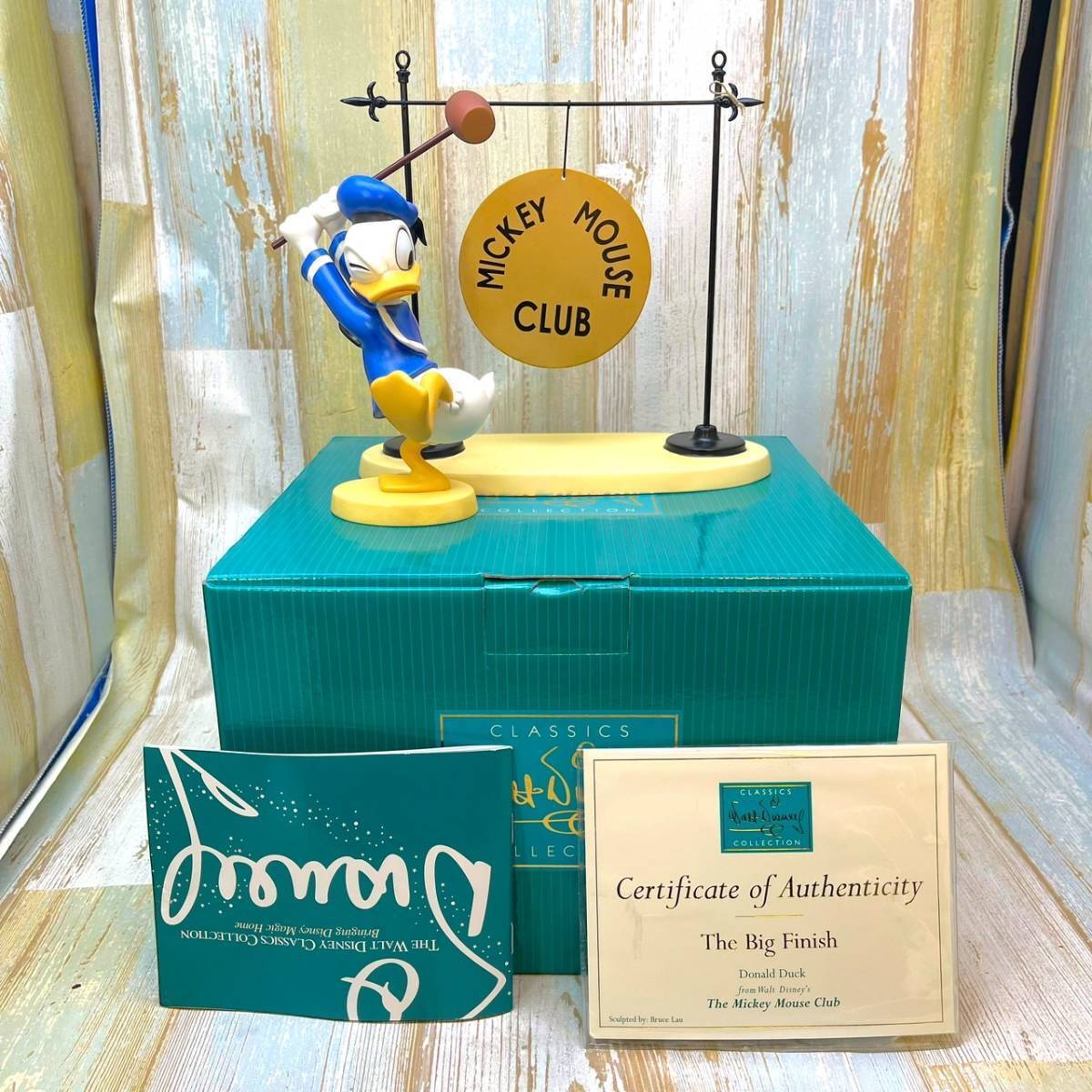Rare WDCC Donald Duck The Big Finish Copper Gong Music Band Ceramic Figure