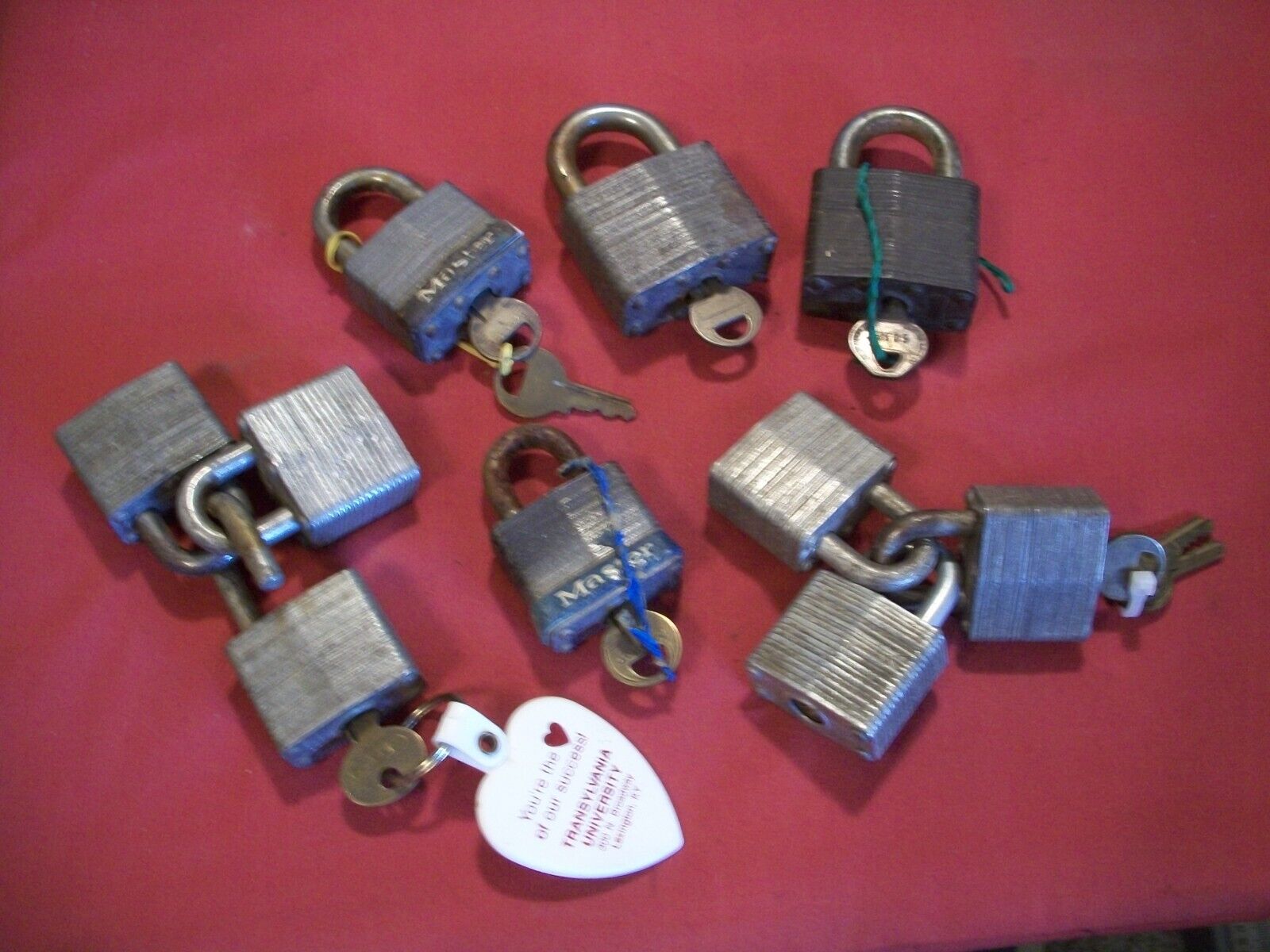 10 Vintage Master Padlocks With Keys