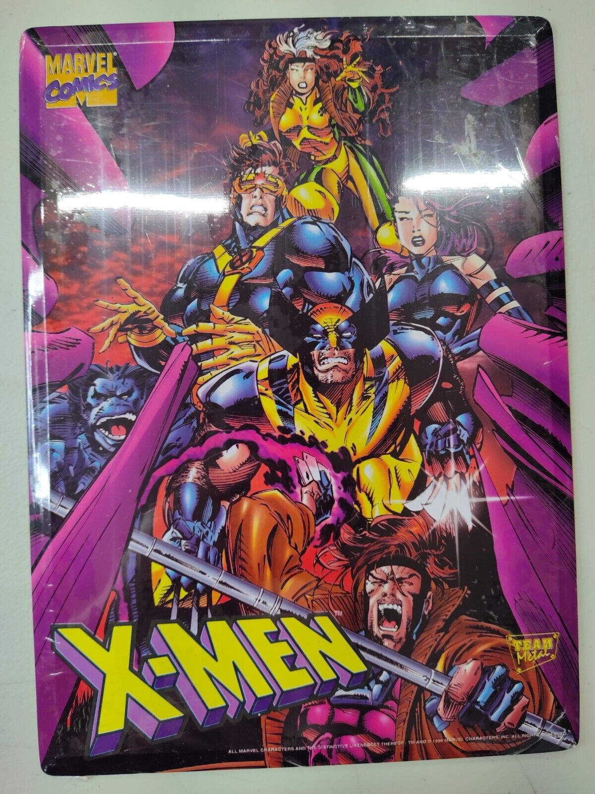 1996 X-Men Marvel Comics Team Metal Sign 8\