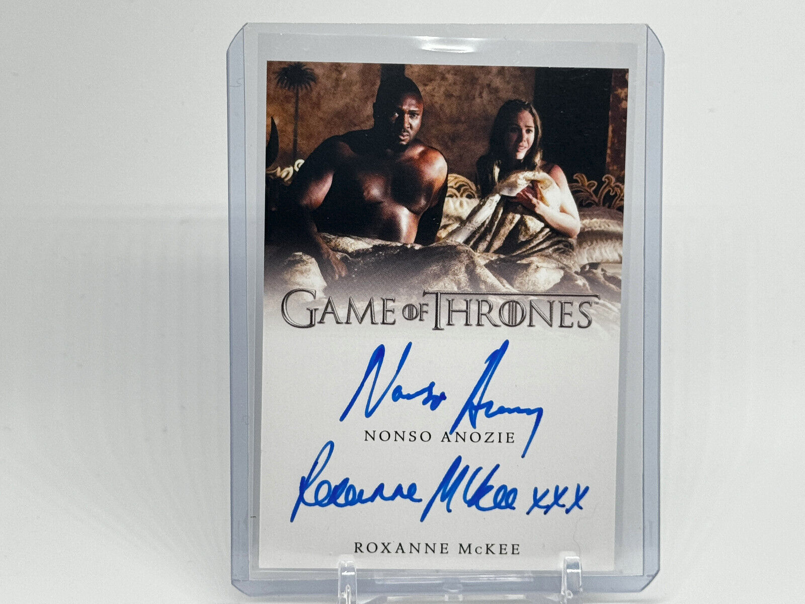 Game of Thrones Art Images Nonso Anozie/Roxane McKee Variant Dual Autograph Card