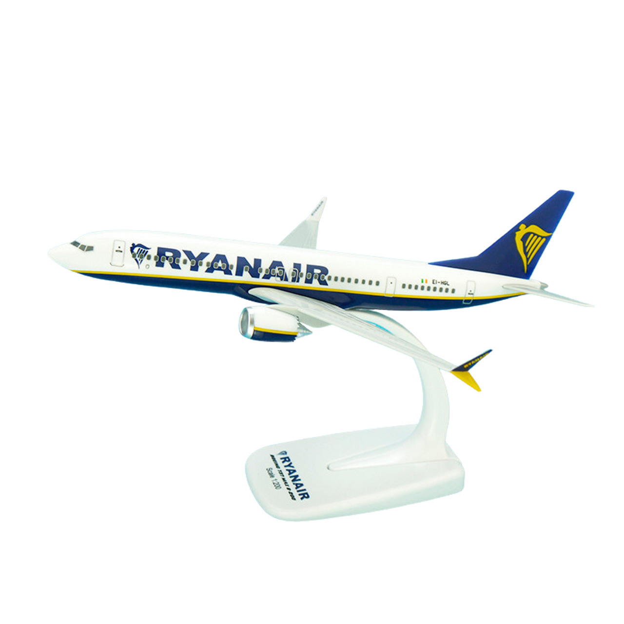 PPC Ryanair Boeing 737 Max 8 EI-HGT Desk Top Display Jet Model 1/200 AV Airplane
