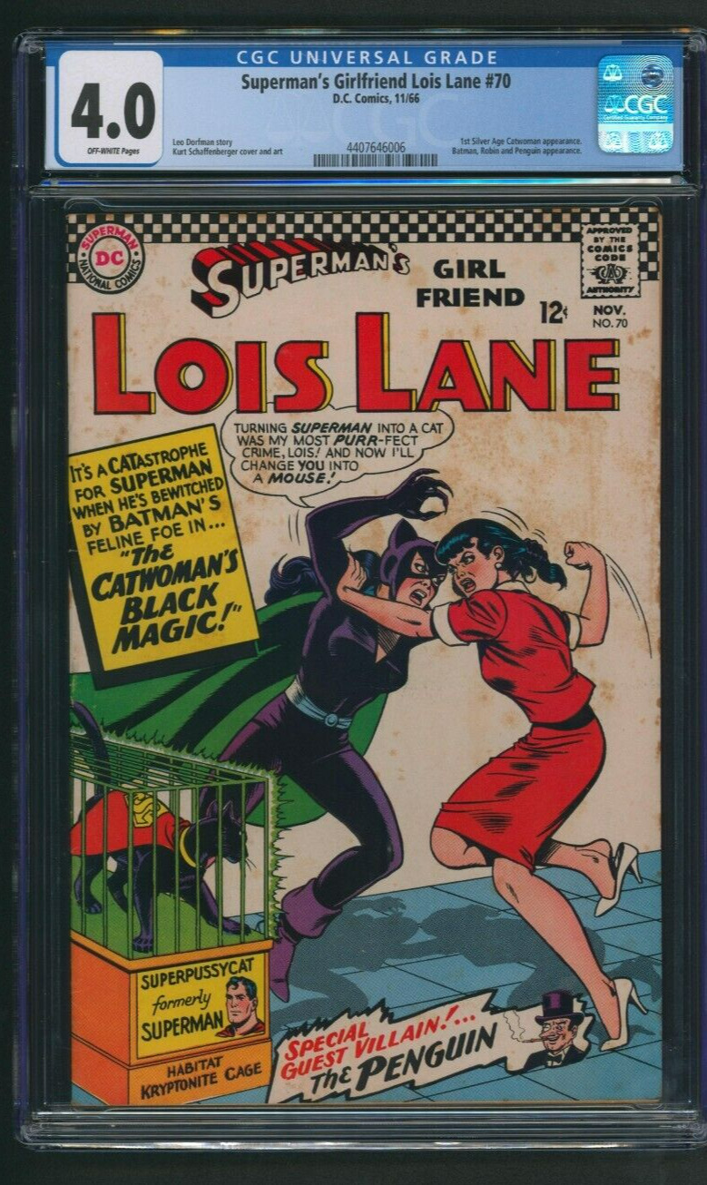 Superman's Girlfriend Lois Lane #70 CGC 4.0 DC Comics 1966 1st SA Catwoman